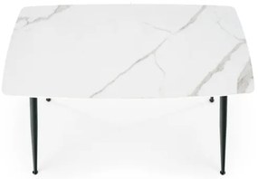 Tavolo da pranzo ALARA, finitura effetto marmo bianco/nero