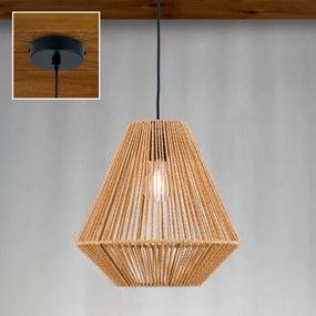 Orion HL 6-1812/1 - Lampadario a sospensione con filo JUNGLE 1xE27/40W/230V diametro 31 cm canapa
