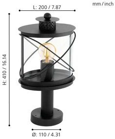 Eglo 94864 - Lampada da esterno HILBURN 1xE27/60W/230V