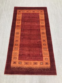 Loribaft Tappeto 190x100 Rosso (Iran) Annodato A Mano