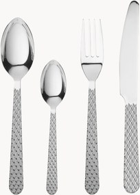 Set di 16 posate con manico scanalato Rhombe, 4 persone