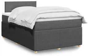 Giroletto A Molle Con Materasso Grigio Scuro 120x200 Cm Tessuto /