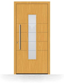 Portoncini in legno, abete chiaro 110, apertura con spinta a sinistra, 850 x 1850 mm, modello L'Aquila, configura individualmente