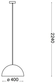 Ideal Lux - Lampadario a sospensione con filo FOLK 1xE27/60W/230V diametro 40 cm marrone