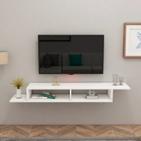 Mobile Porta TV Sospeso 120 Cm Design Moderno Muson Bianco