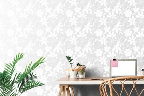Carta da parati – Fiori fioriti delicati