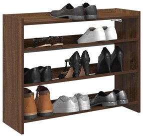 Scarpiera Rovere Marrone 80x25x62 Cm İn Legno Multistrato /