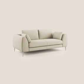 Plano divano moderno in microfibra tecnica smacchiabile T11 panna 176 cm