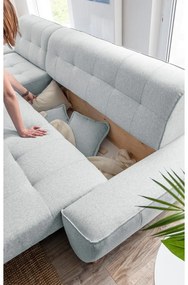 Divano letto grigio chiaro ad angolo variabile Dazzling Daisy - Miuform