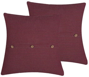 Set di 2 cuscini rosso 43 x 43 cm CAMPANULA Beliani