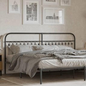 Testiera İn Metallo Nero 193 Cm /