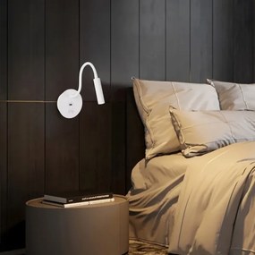 Brilagi - LED Lampada flessibile da muro con porta USB MAYA LED/3W/230V bianco