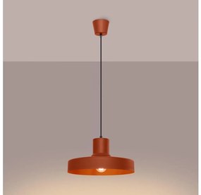 Sollux SL.1706 - Lampadario a sospensione con filo BILO 1xE27/15W/230V diametro 35 cm arancione