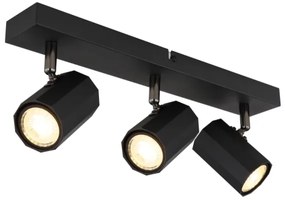 Globo 57918-3B - Faretto JAMES 3xGU10/25W/230V nero