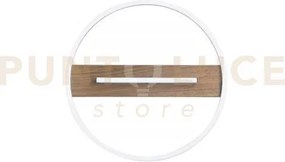 Plafoniera led azimuth nera e legno 26w 3290lm 3000k 4000k 6500k cc...