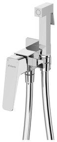 Deante BQL_034M - Miscelatore bidet BLUR con doccetta per installazione ad incasso, cromato lucido