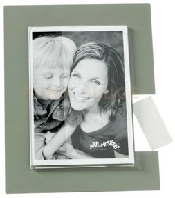 Portafoto di design bliko grande giada ,bianco marmo in ferro e pol...