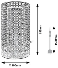 Rabalux 3180 - Lampada da tavolo BOOGIE 1xE14/25W/230V faggio