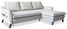 Divano letto angolare beige chiaro, angolo destro Charming Charlie - Miuform
