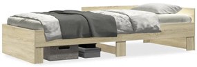 Giroletto Senza Materasso Rovere Sonoma 75x190 Cm İn Truciolato /