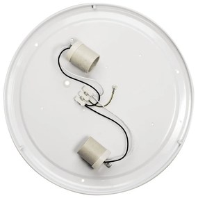 Plafoniera 2xE27 Nera IP44 - Ø330mm da soffitto e parete