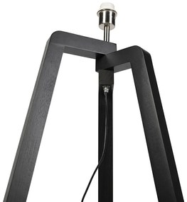 Lampada da terra nera senza paralume - Puros