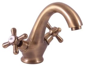 RAV Slezák MK128.0SM - Miscelatore per lavabo MORAVA RETRO 16 cm in ottone antico