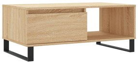 Tavolino salotto rovere sonoma 90x50x36,5 cm legno multistrato