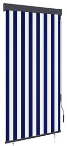 Tenda A Rullo Per Esterni 80x250 Cm Blu E Bianca /