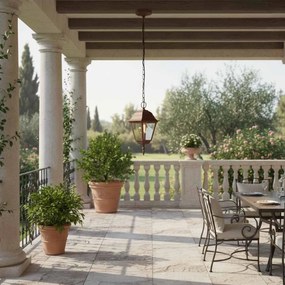 Lanterna Vintage a Sospensione E27 IP54 Corten - Serie Alfieri