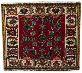 Shiraz Tappeto 60x60 Rosso (Iran) Annodato A Mano