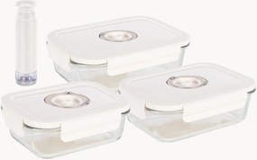 Set di 3 contenitori sottovuoto in vetro con pompa manuale Aspifresh
