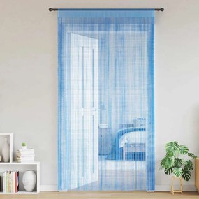 Tende A Filo 2 Pz Azzurro 140x250 Cm /