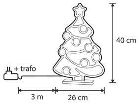 Lampada da tavolo natalizia Albero di Natale con LED e timer - Infinidade