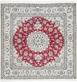 Nain Tappeto persiano 190x190 Rosso (Iran) Annodato A Mano