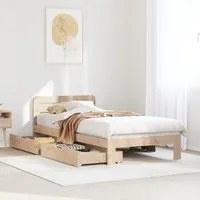 Letto senza Materasso 90x200 cm in Legno Massello di Pino 3309836