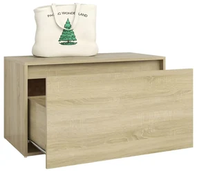 Panca da ingresso 80x40x45 cm rovere sonoma truciolato