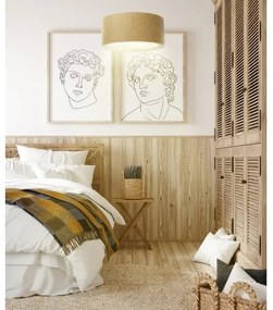 Lampadario a sospensione con filo BOHO TRINITI 1xE27/60W/230V marrone