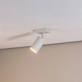 Argon Faretto da soffitto Sado bianco acciaio, orientabile a 1 luce angolare