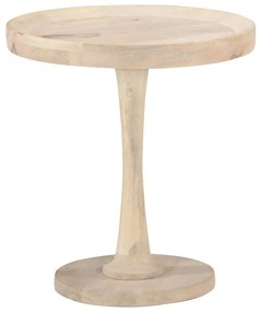 Tavolino di servizio Ø50x55 cm in legno massello di mango