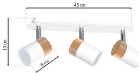Faretto JOKER WHITE WOOD 3xGU10/8W/230V