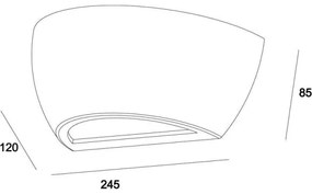 Deko-Light 341179 - Applique NETITO 1xE14/25W/230V calcestruzzo