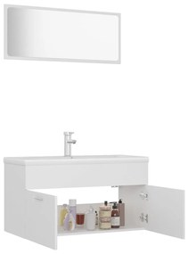 Set mobili da bagno bianco in truciolato