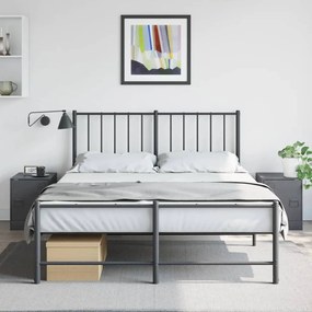 Comodini 2 Pz Antracite 34,5x39x44 Cm İn Acciaio /