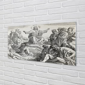Rivestimento parete cucina Disegno di Gesù il popolo 100x50 cm