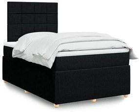Giroletto A Molle Con Materasso Nero 120x190 Cm İn Tessuto /