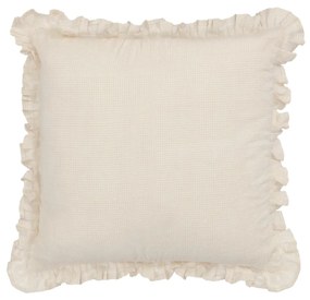 Kave Home - Fodera cuscino Nacha in cotone e lino beige 45 x 45 cm