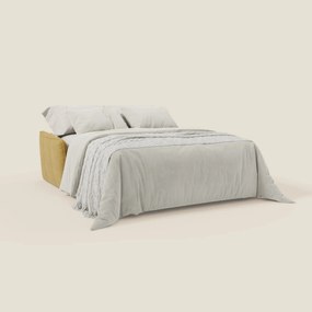 Elios Divano letto con morbidi cuscini spalliera in tessuto smacchiabile T24 giallo