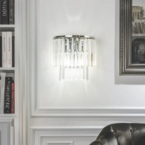 Brilagi - LED Applique di cristallo MOZART 2xE14/40W/230V cromo lucido