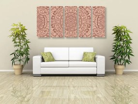 Quadri 5 pezzi – Mandala floreale